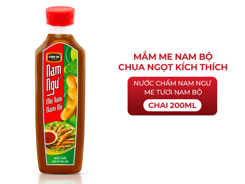 Nước mắm Nam Ngư mắm me chua ngọt kích thích vị giác.